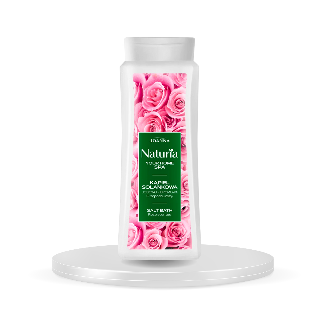 Body salt bath with rose scent