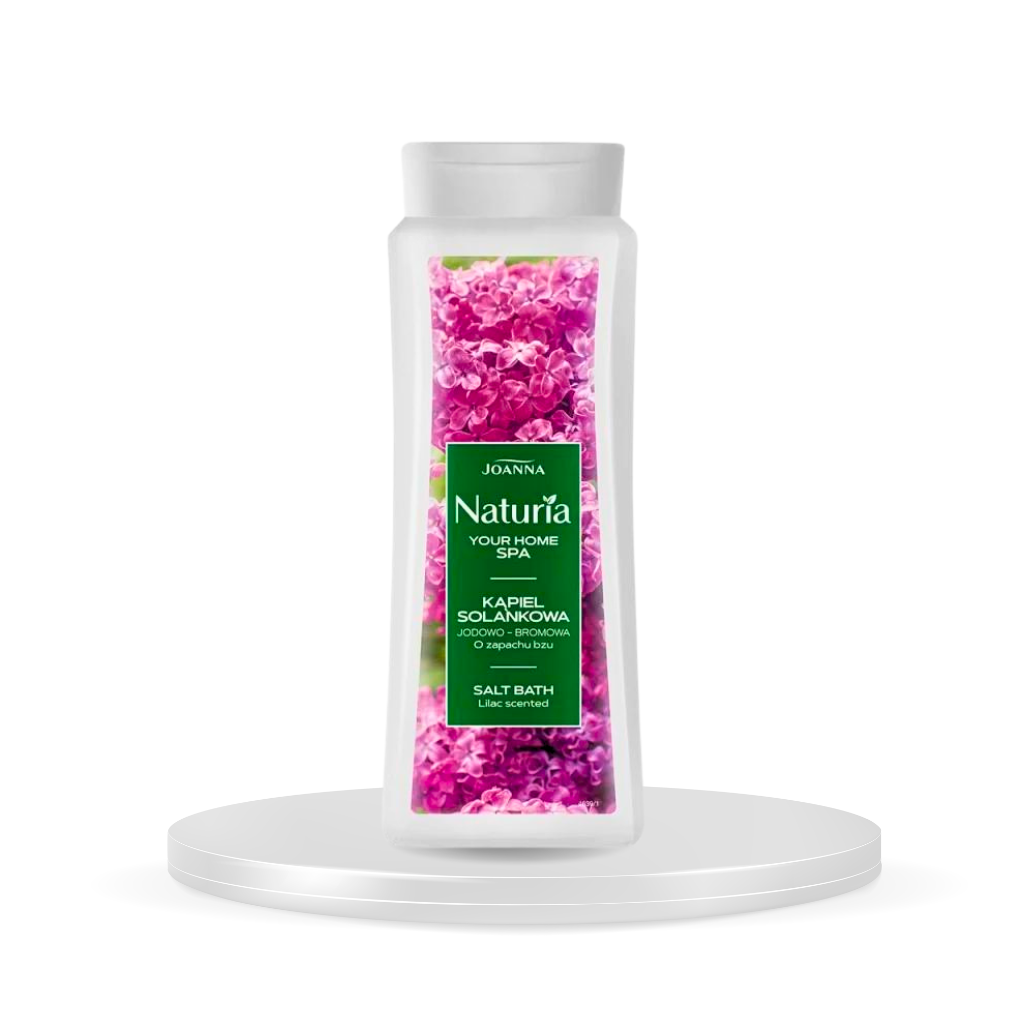 Body salt bath with the scent of lilac roses