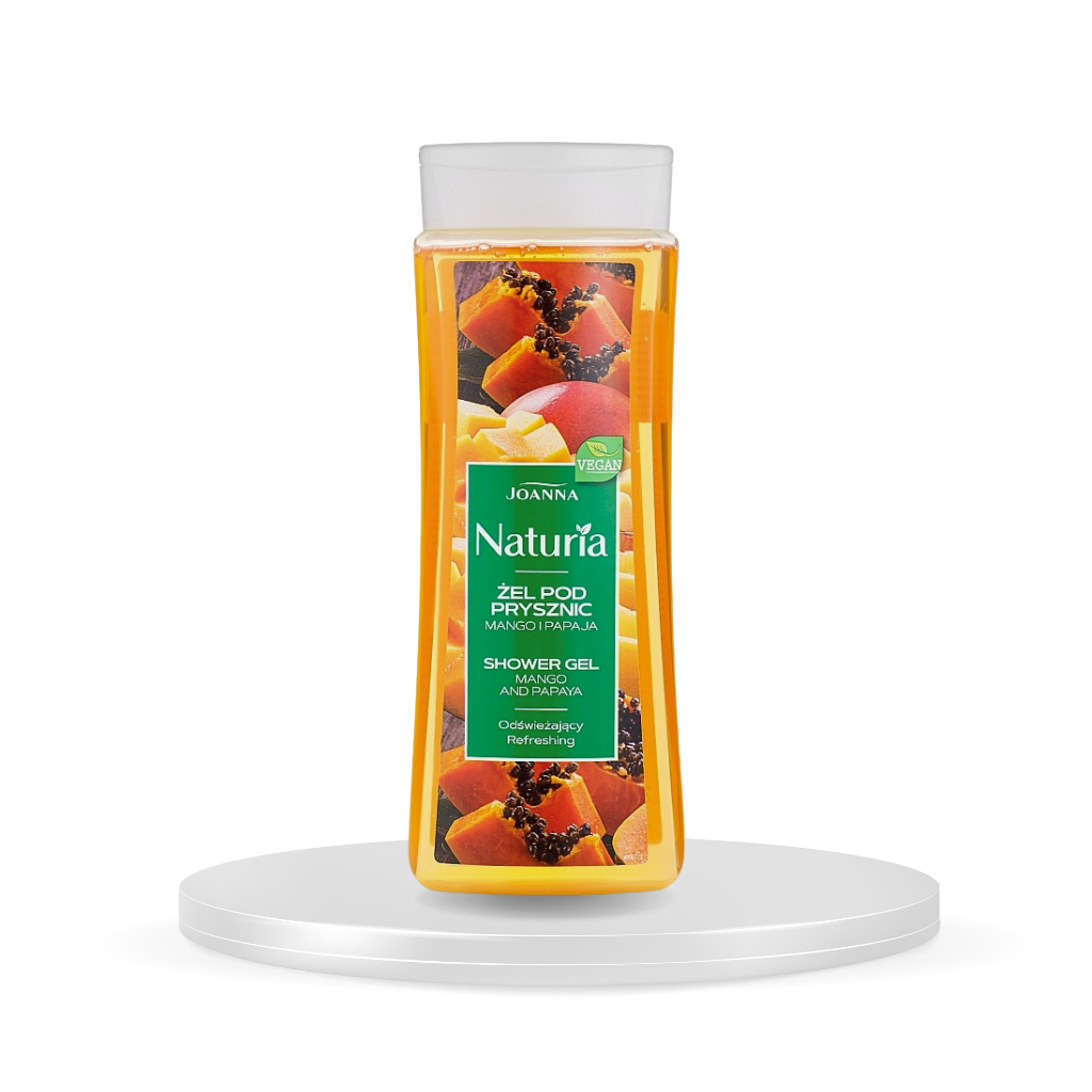 Shower gel with a refreshing mango and papaya scent